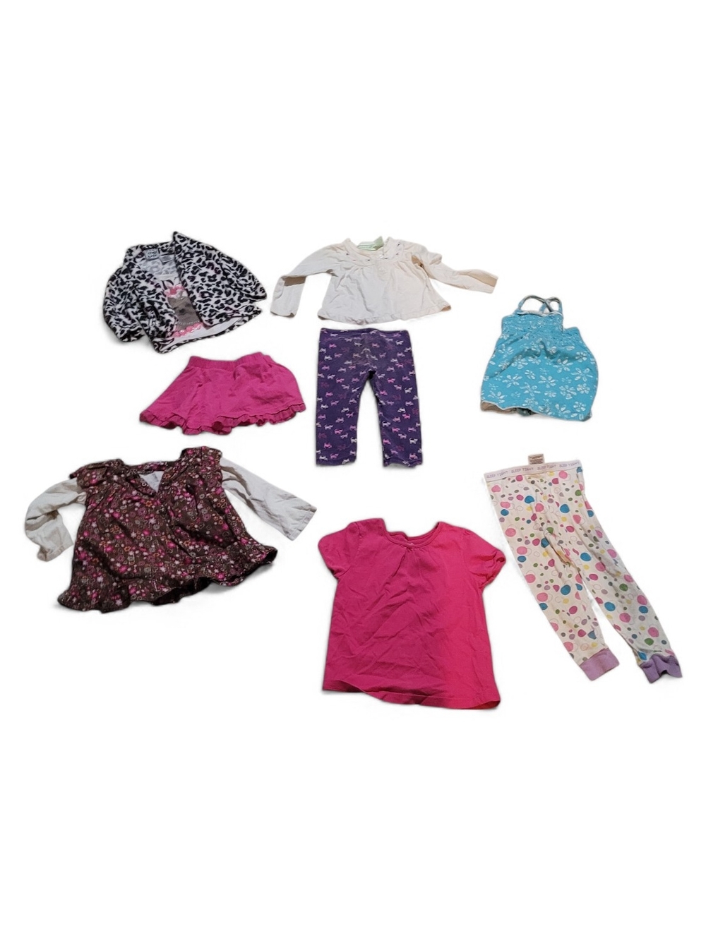 Mixed Girls' Clothing Lot - Pink, Purple, Blue Pieces